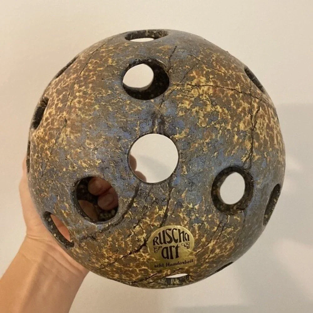 Vintage Ruscha Art Candle Globe Lantern Rare Unique Retro‎ German Ceramic